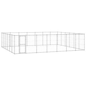 Outdoor Dog Kennel Galvanized Steel 547 ft²