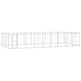 Outdoor Dog Kennel Galvanized Steel 468.9 ft²