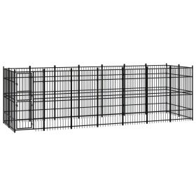 Outdoor Dog Kennel Steel 138.9 ft²