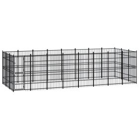 Outdoor Dog Kennel Steel 238.1 ft²