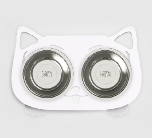 Anti-falling Cat Dog Feeding Water Bowl (Option: White-Style1)