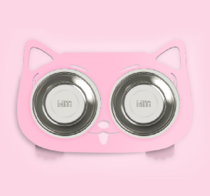 Anti-falling Cat Dog Feeding Water Bowl (Option: Pink-Style1)