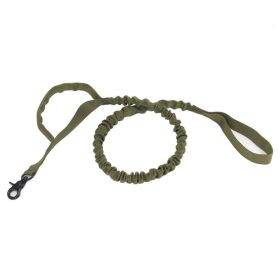 Elastic Buffer Of Outdoor Pet Traction Rope (Option: Military green-100to140cm)