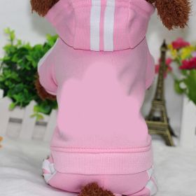 Pet four-legged clothes (Color: Pink, size: L)