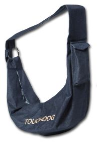 Touchdog 'Paw-Ease' Over-The-Shoulder Travel Sling Pet Carrier (Color: navy)