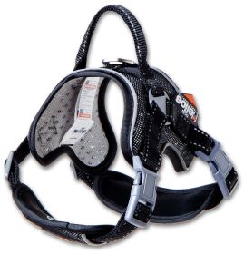 Dog Helios 'Scorpion' Sporty High-Performance Free-Range Dog Harness (Color: Black, size: large)